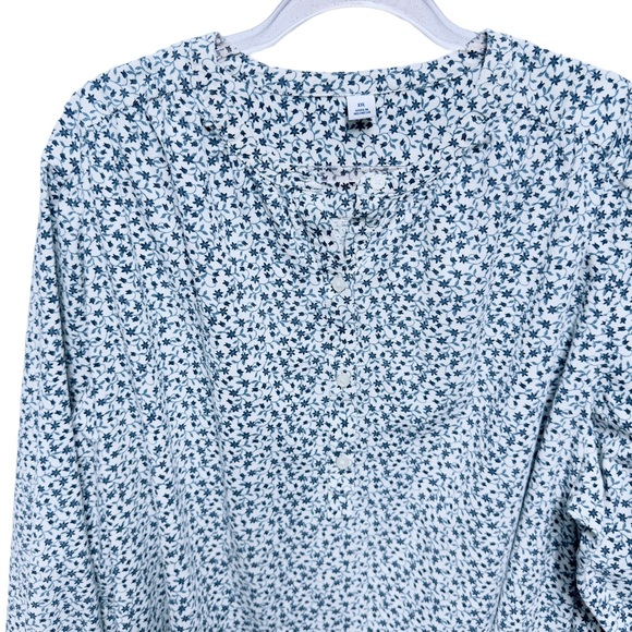 Old Navy Corduroy Knit Floral Vines Popover Top Shirt Women’s Plus Size … - Picture 2 of 7